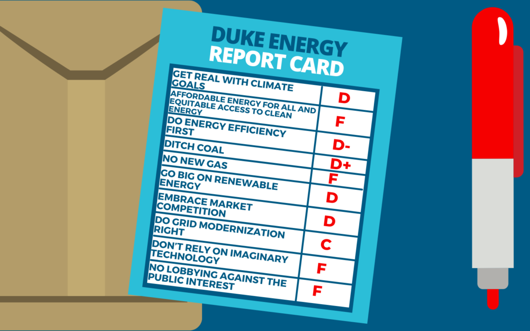 Report Card: Duke’s 15-year energy resource plans fail to serve the public interest